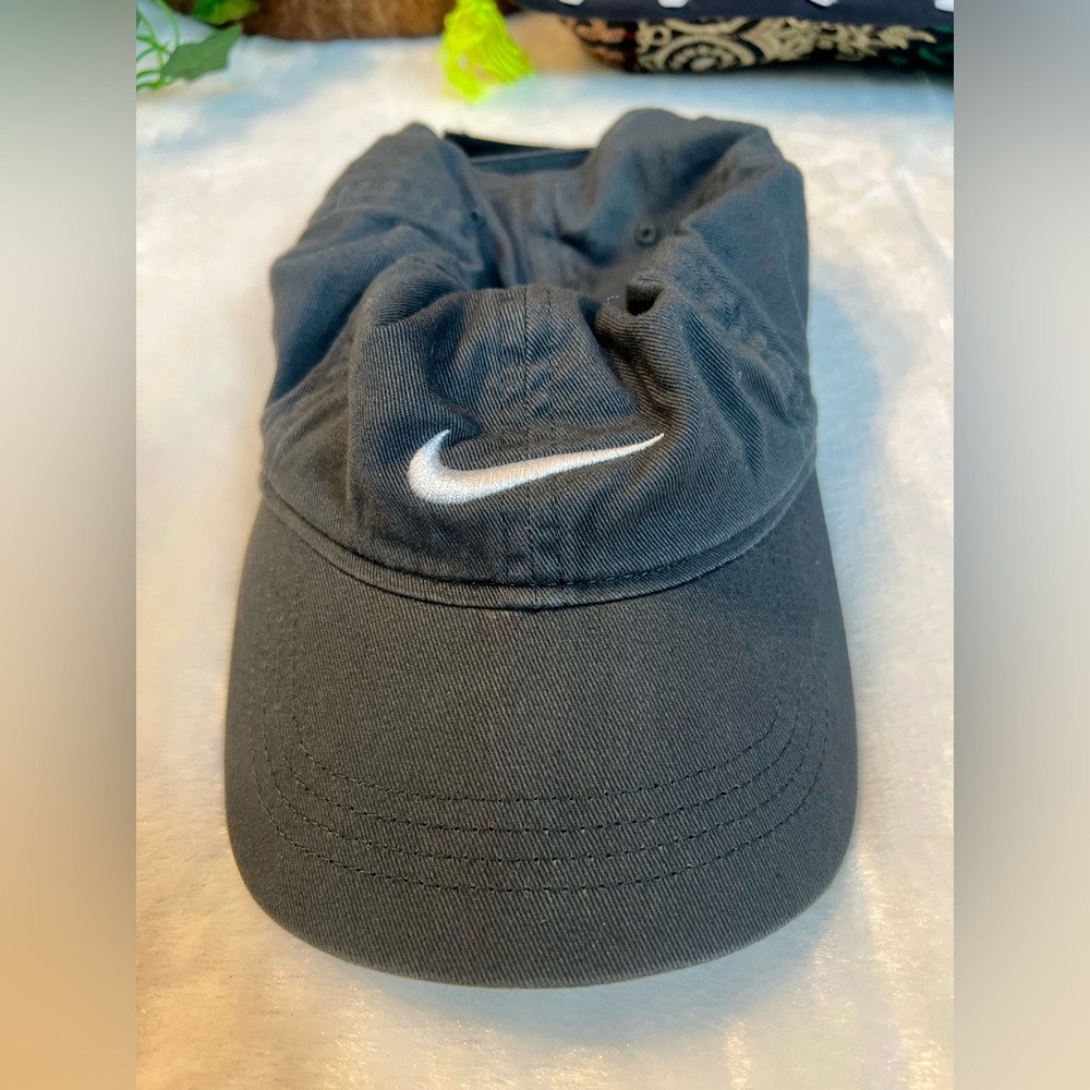 Nike Hat Dark Gray Toddler Cap with White Logo